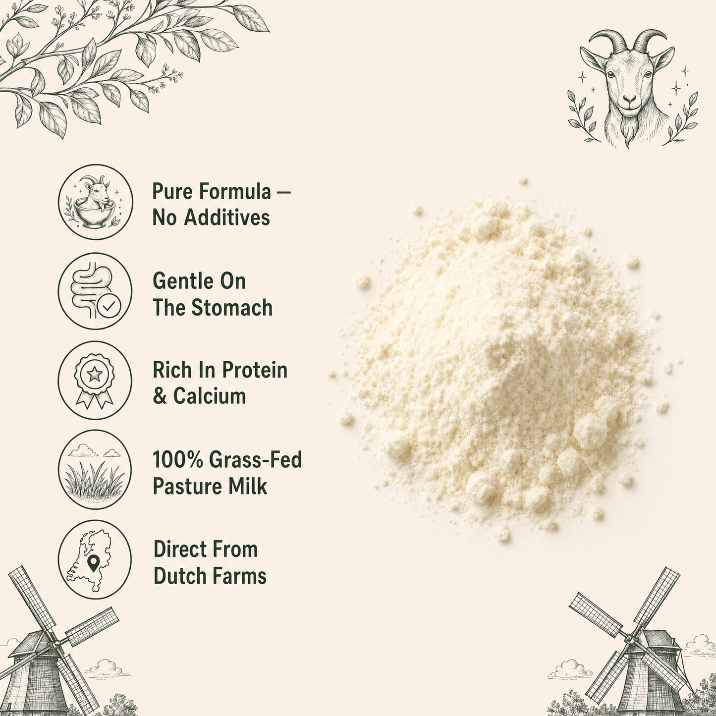 Goatly Goat Milk Powder for Strong Bones 50+