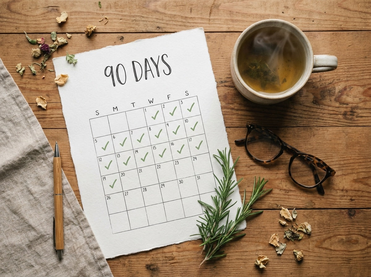 A calendar marking ninety days